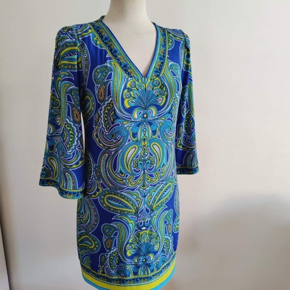 ¤ Laundry by Shelli Segal Dress • Colorful • Paisley Print • Stretchy • Small